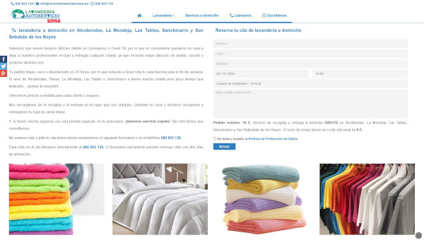 Grupo Lavanderías Sima - Diseño web en Madrid