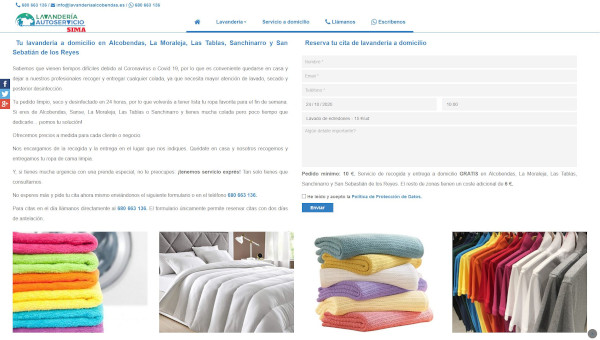 Grupo Lavanderías Sima - Posicionamiento web a medida